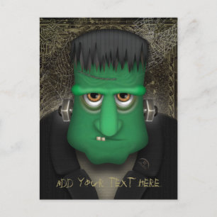 Funny Frankenstein Halloween Costume Personalisier Postkarte