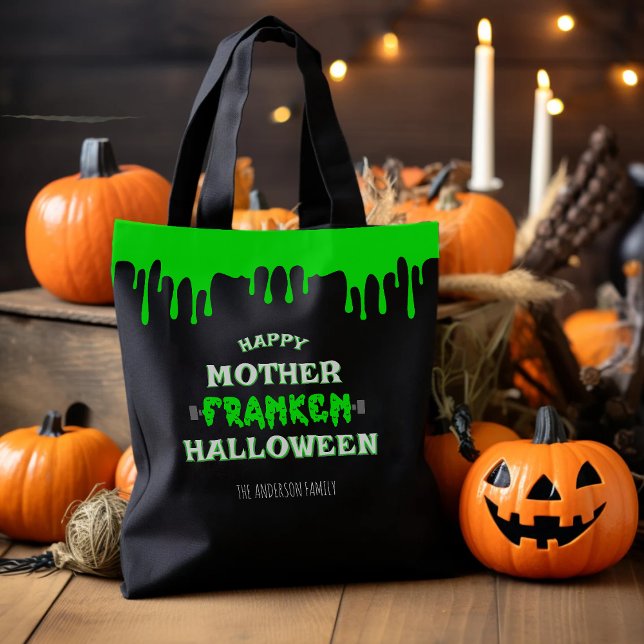 Funny Frankenstein Happy Mother Franken Halloween (Funny Frankenstein Happy Mother Franken Halloween Tote Bag
)