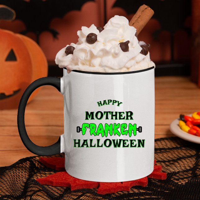 Funny Frankenstein Happy Mother Franken Halloween Tasse (Funny Frankenstein Happy Mother Franken Halloween Mug)