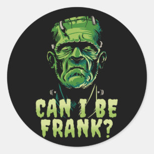 Funny Frankenstein kann ich Frank Halloween Horror Runder Aufkleber