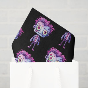 Funny Frankenstein Monster Halloween Fun Pattern Seidenpapier