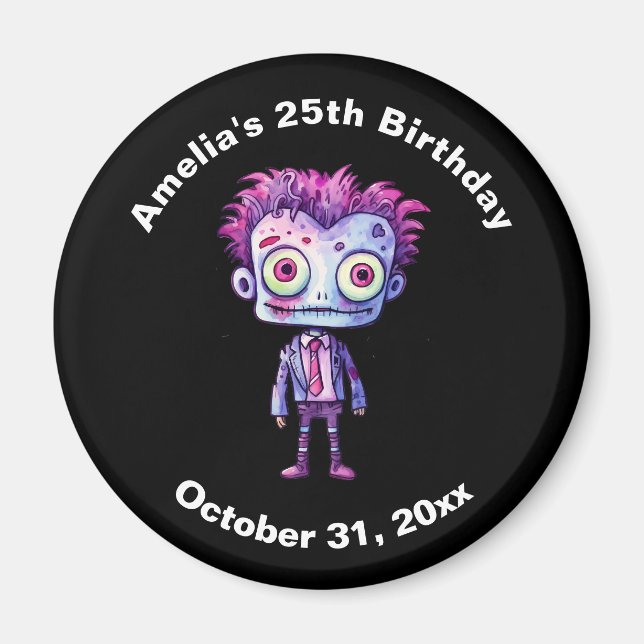 Funny Frankenstein Monster Halloween Geburtstag Sp Magnet (Vorne)