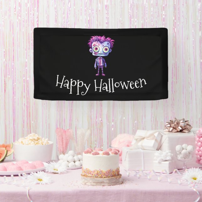 Funny Frankenstein Monster Halloween Spaß Banner (Party)
