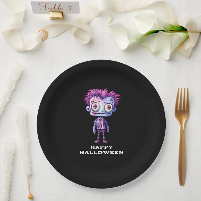 Funny Frankenstein Monster Halloween Spaß Pappteller (Hochzeit)