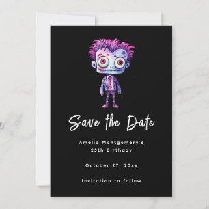 Funny Frankenstein Monster Halloween Spaß Save The Date