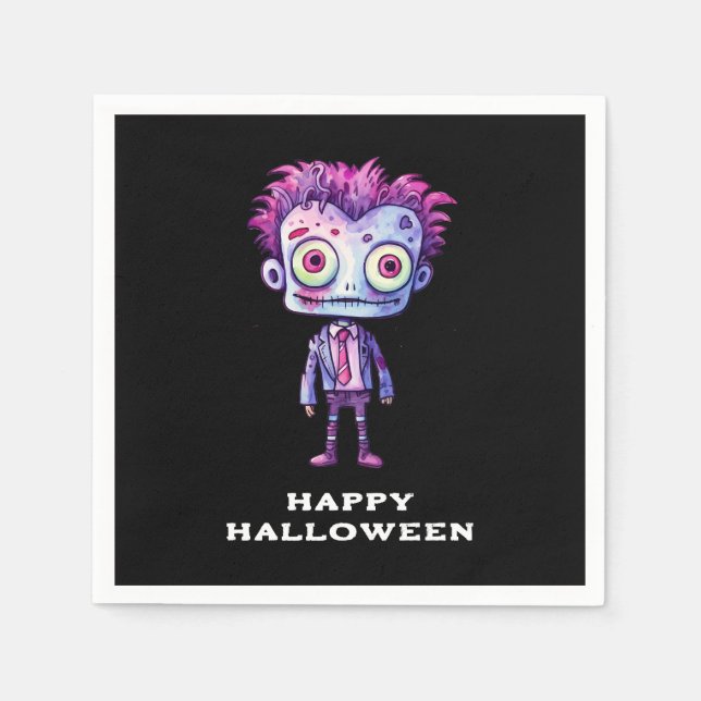 Funny Frankenstein Monster Halloween Spaß Serviette (Vorderseite)