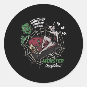 Funny Frankenstein Monster liebt Monster How Hall Runder Aufkleber