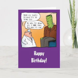Funny Frankensteins Doctor Birthday Card Karte