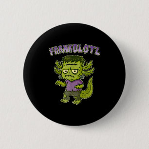 Funny Frankolotl Axolotl Halloween Costume Boys Gi Button