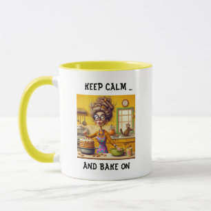 Funny Frazzled Lady Baker Cartoons Tasse