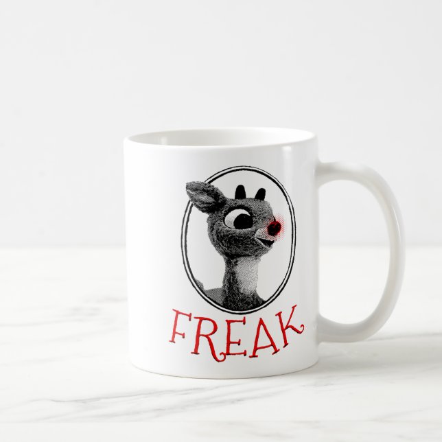 Funny Freak Rudolph The Red Nosed Reindeer Christm Kaffeetasse (Rechts)