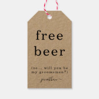 Funny Free Beer wirst du mein Trauzeuge-Tag sein