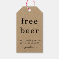 Funny Free Beer wirst du mein Trauzeuge-Tag sein