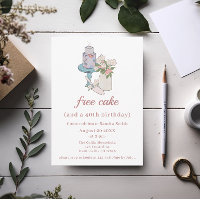 Funny Free Cake Womens 40. Geburtstag