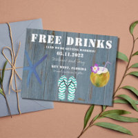 Funny Free Drinks Beach Wedding rettet die Termine