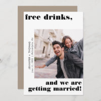 Funny Free Drinks Typografie Save the Date Wüste