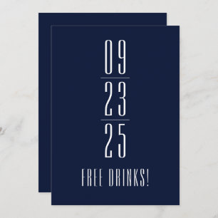 Funny Free Drinks Wedding retten das Datum Save The Date