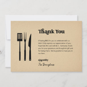 Funny Free GRILLEN Wedding Danke-Card Dankeskarte