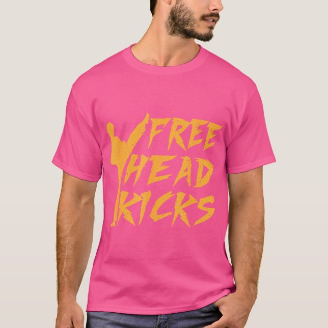 Funny Free Head Kicks - Kung Fu T-Shirt (Vorderseite)