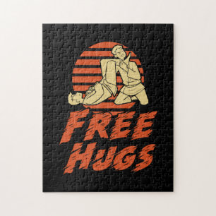 Funny Free Hugs - Brasilianisch Jiu-Jitsu, BJJ Gif Puzzle