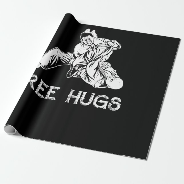 Funny Free Hugs Brasilianischer Jiu-Jitsu MIXED MA Geschenkpapier (Ungerollt)
