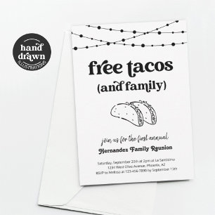 Funny Free Tacos und eine Wiedersehen-Einladung Einladung