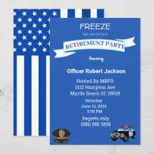 Funny Freeze Police Department Retirement