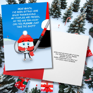 Funny Freezing Golf Ball Weihnachten Karte