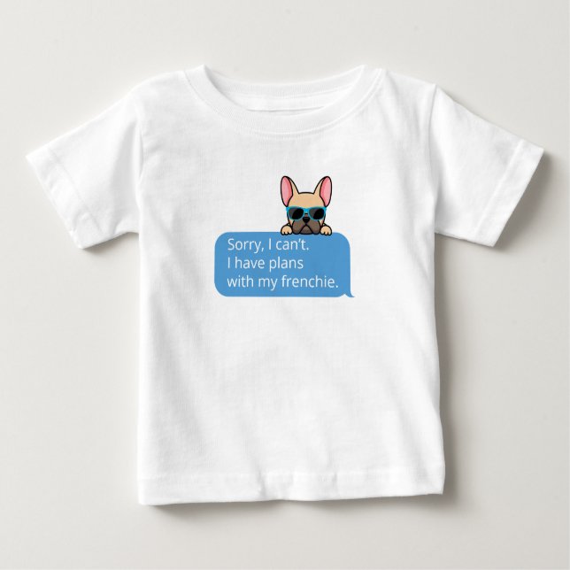 Funny French Bulldog Baby T-shirt (Vorderseite)