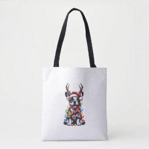 Funny French Bulldog Christmas Light Weihnachtsman
