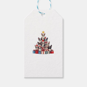 Funny French Bulldog Christmas Tree Weihnachtsmann Geschenkanhänger
