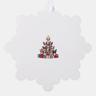 Funny French Bulldog Christmas Tree Weihnachtsmann Ornament Karte