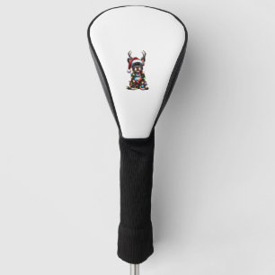 Funny French Bulldog Christmas Weihnachtsmannmütze Golf Headcover