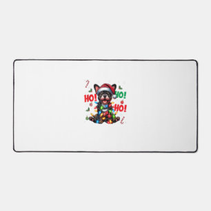 Funny French Bulldog Christmas Weihnachtsmannmütze Schreibtischunterlage