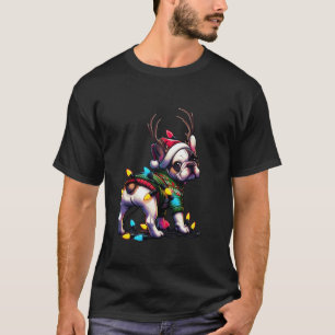 Funny French Bulldog Christmas Weihnachtsmannmütze T-Shirt