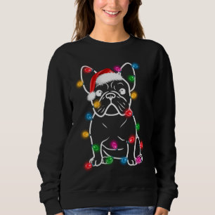 Funny French Bulldog Dog Tree Christmas Lights Xma Sweatshirt
