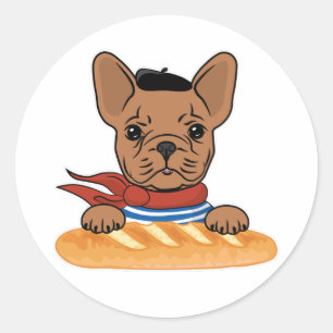 Funny French Bulldog - Entschuldigung mein Französ Runder Aufkleber