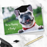 Funny French BullDog Foto Graduation Party