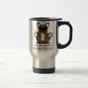 FUNNY FRENCH BULLDOG, Französisches Bulldog-Gesch Reisebecher