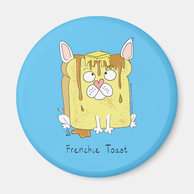 Funny French Bulldog Frenchie Niedlicher Hund Cart Magnet (Vorne)
