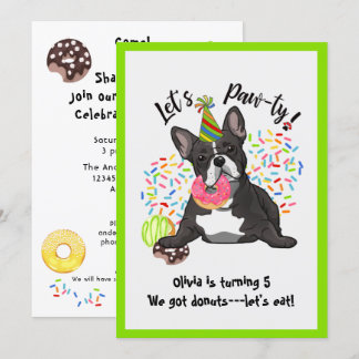 Funny French Bulldog Geburtstagsparty Einladung
