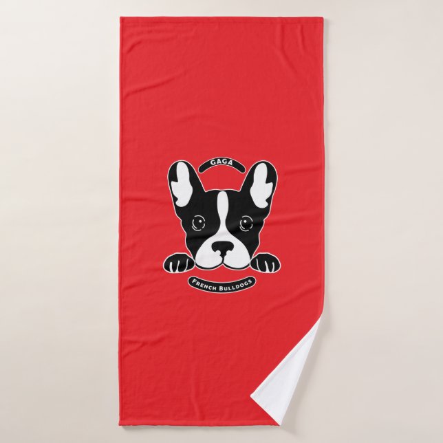 Funny French Bulldog - Geschenke Badehandtuch (Badehandtuch)