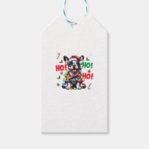 Funny French Bulldog HO HO HO Weihnachts-Weihnacht Geschenkanhänger