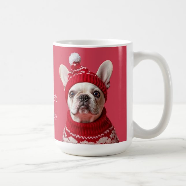 Funny French Bulldog Red Tasse - kein weiterer Pul (Rechts)