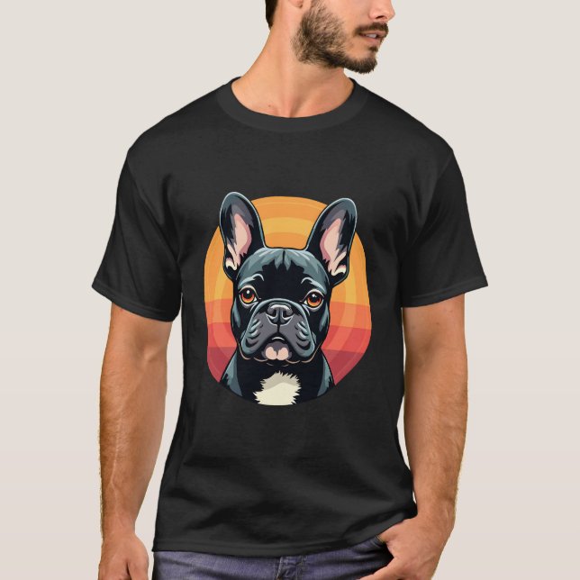 Funny French Bulldog Retro Outfits Clothes Cute Fr T-Shirt (Vorderseite)