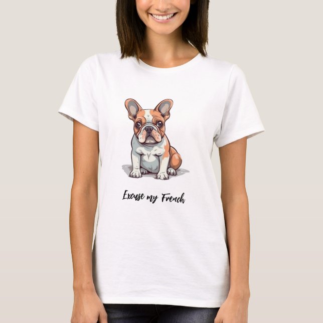 Funny French Bulldog T-Shirt (Vorderseite)