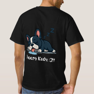 Funny French Bulldog T - Shirt - Niedlicher Schlaf