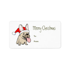 Funny French Bulldog Weihnachtsgeschenke Tags Adressaufkleber