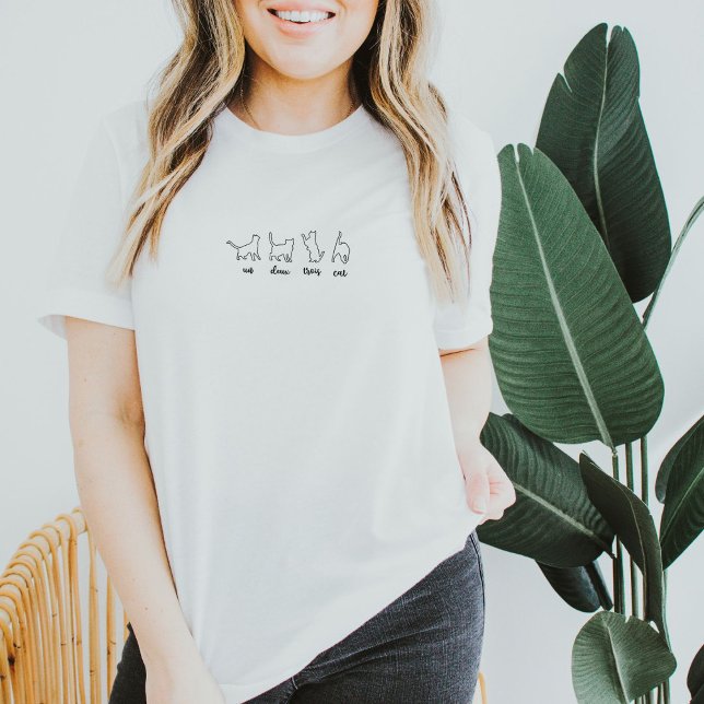 Funny French Cat Quote And Line Illustration T-Shirt (Von Creator hochgeladen)