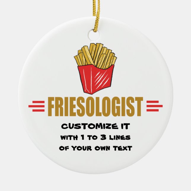 Funny French Fries Keramikornament (Vorne)